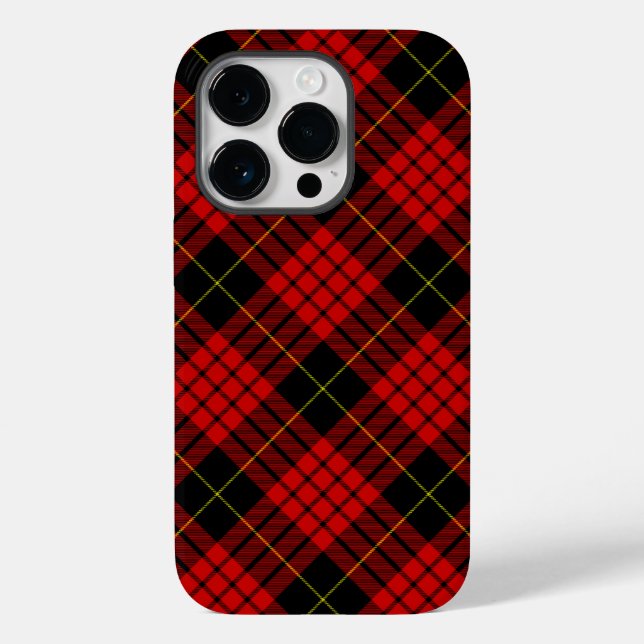 MacQueen Tartan Red and Black Plaid Case-Mate iPhone Case (Back)