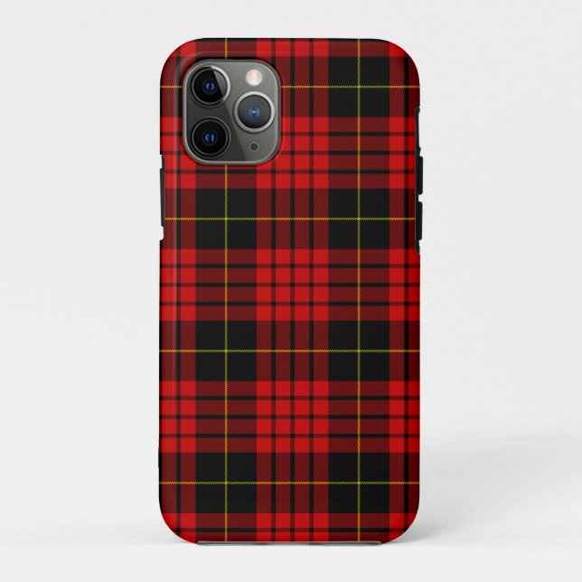 MacQueen Tartan Red and Black Plaid Case-Mate iPhone Case (Back)