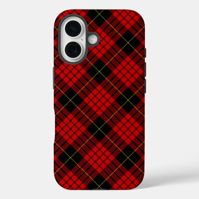 MacQueen Tartan Red and Black Plaid Case-Mate iPhone Case (Back)