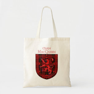 MacQueen Tartan Scottish Plaid Lion Rampant Tote Bag