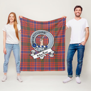 MacRae Ancient Clan Badge Tartan Plaid Fleece Blanket
