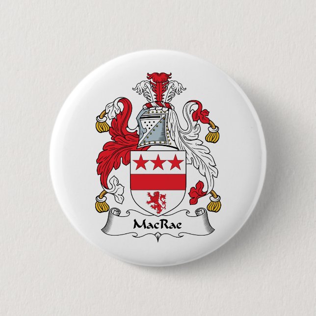 MacRae Family Crest 6 Cm Round Badge (Front)