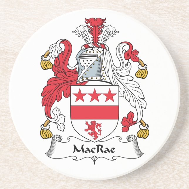 MacRae Family Crest Coaster (Front)
