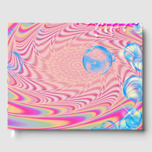 MACRAME'- Colourful Abstract Image of Fractal Art Guest Book