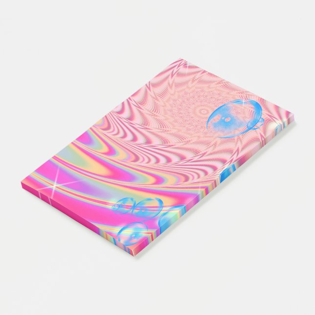 MACRAME'- Colourful Abstract Image of Fractal Art  Post-it Notes (Angled)