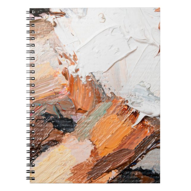Macro. Abstract art. Expressive embossed pasty oil Notebook (Front)