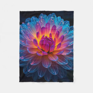 Macro Aurora Bloom Fleece Blanket