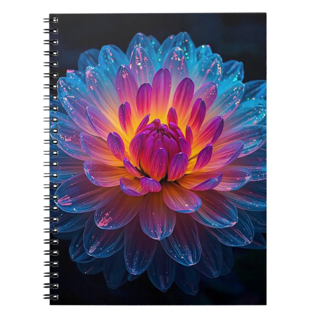 Macro Aurora Bloom Notebook (Front)