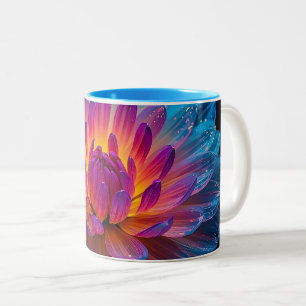 Macro Aurora Bloom Two-Tone Coffee Mug