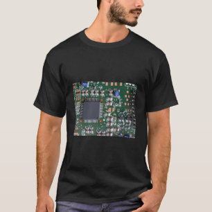 Macro Computer Circuit Board Computer Chip Technol T-Shirt
