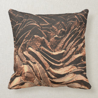 Macro Copper Abstract Cushion