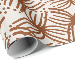macro flower brown wrapping paper