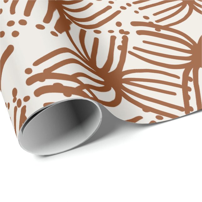 macro flower brown  wrapping paper (Roll Corner)