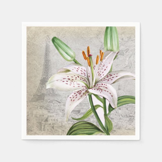 Macro Flower Lily Napkin (Front)
