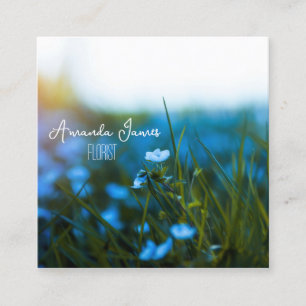 macro flowers in field, for florist, Business Card