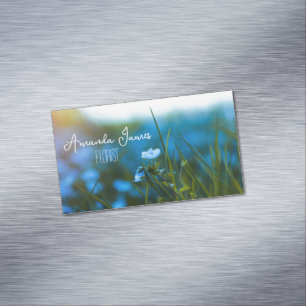 macro flowers in field, for florist, Business Card