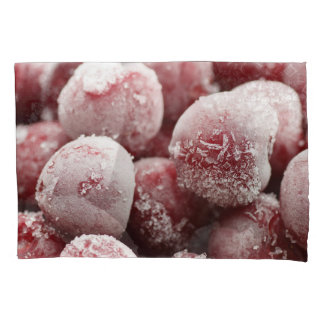 Macro frozen berries, closeup texture. pillowcase