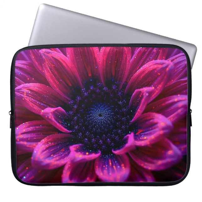 Macro Fuchsia Nebula 15 inch Laptop Sleeve (Front)