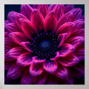 Macro Fuchsia Nebula Poster