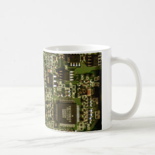 Macro Green Circuit Board PCB Photo Coffee Mug