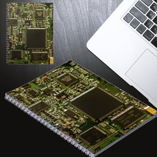 Macro Green Circuit Board PCB Photo Notebook