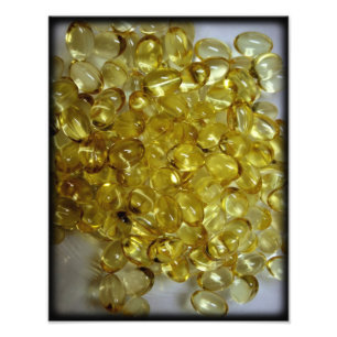 Macro Photo Oil Gel Pills Print