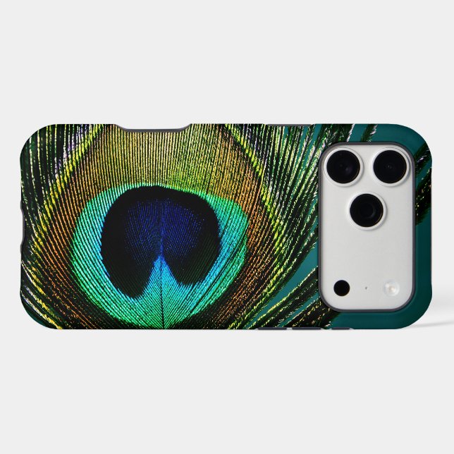 Macro Photography Boho Peacock Feather Eye Detail (Back (Horizontal))