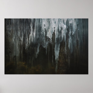 MACRO PHOTOGRAPHY OF ICE FORMATION POSTER