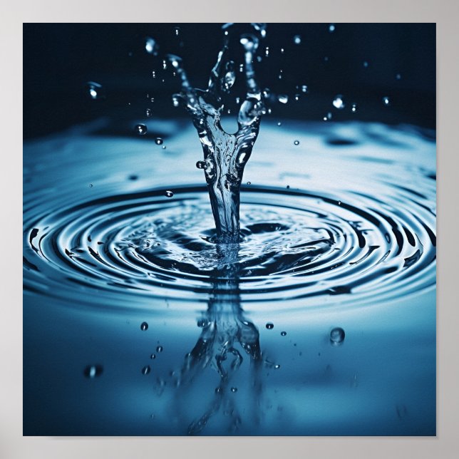 Macro Photography of water droplet Poster (Front)