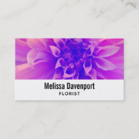 Macro Pink Flower Business Card