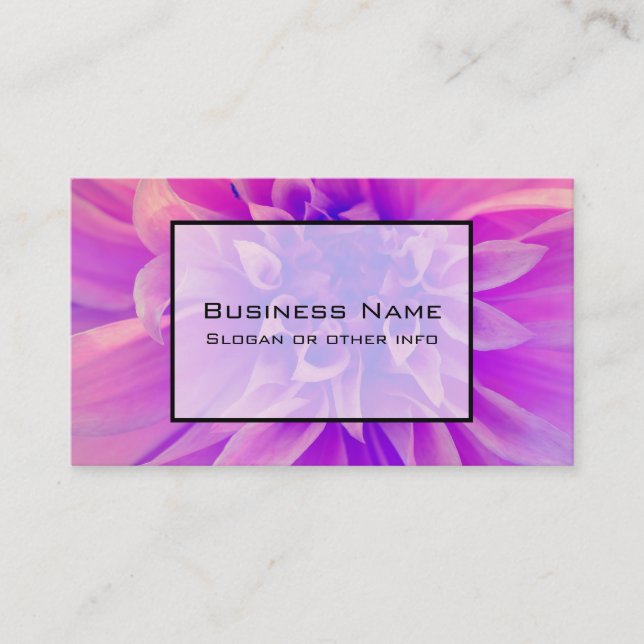 Macro Pink Flower Business Card (Front)