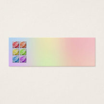 Macro Rainbow Roses Wedding Place Name Card