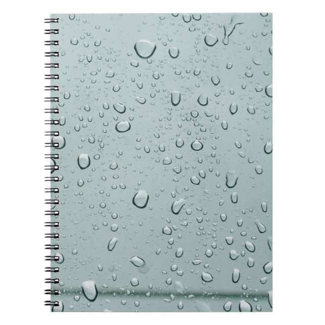 Macro shot of water drops notebook (Front)