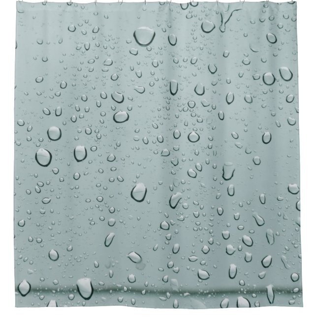 Macro shot of water drops shower curtain (Front)