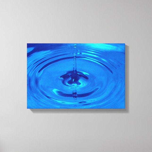 Macro water drop canvas print (Front)