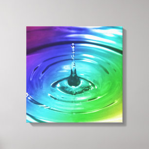 Macro water drop canvas print