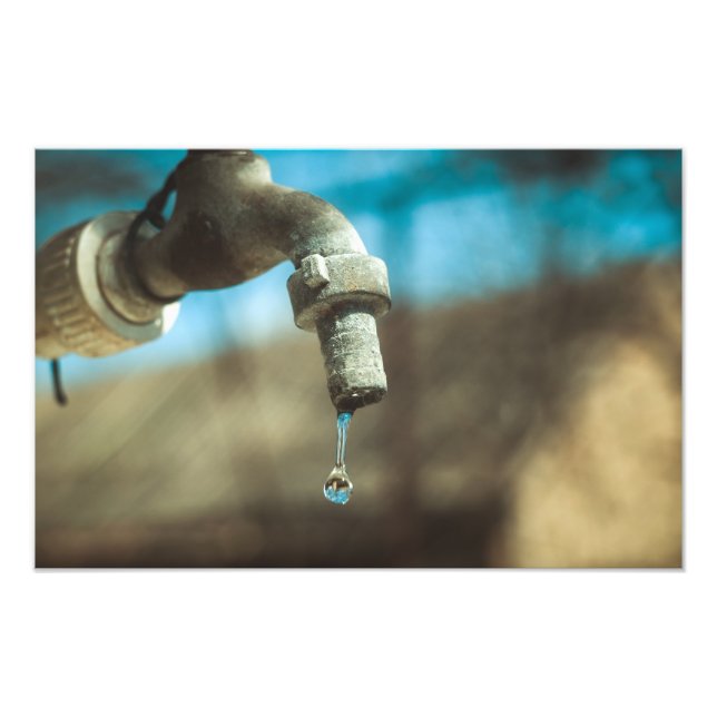 Macro water drop photo print (Front)