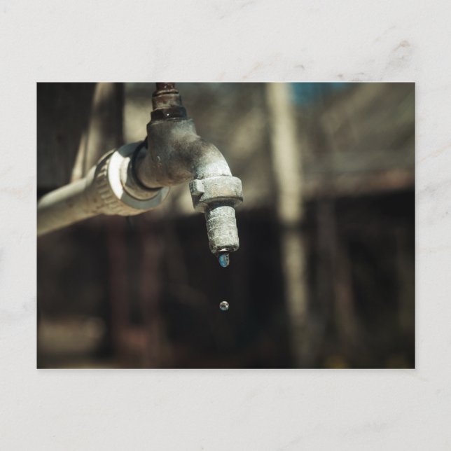 Macro water drop postcard (Front)