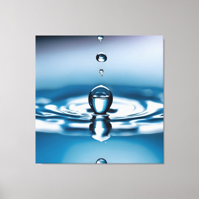 Macro water drops canvas print (Front)