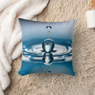 Macro water drops cushion
