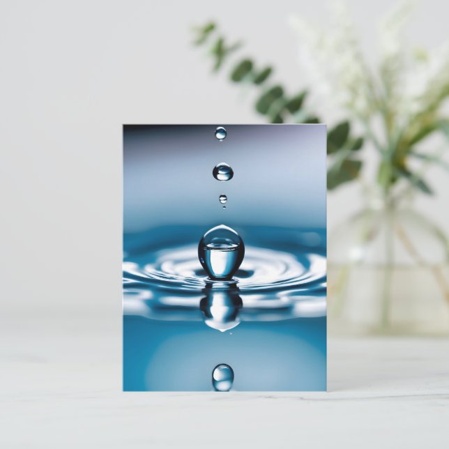 Macro water drops postcard (Standing Front)