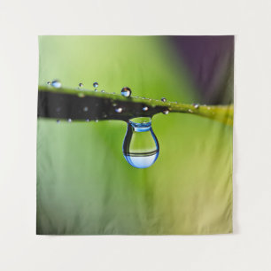 Macro water drops tapestry