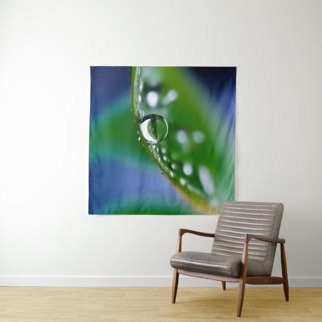 Macro water drops tapestry (In Situ (Horizontal))