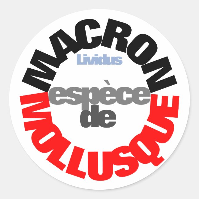 Macron espèce de Mollusque Sticker (Front)