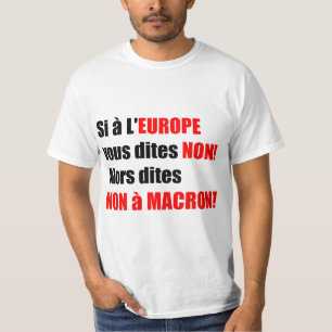 Macron = Europe = Mondialisation - White Men Tee