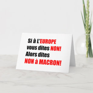 MACRON = Mondialisation - greeting Card