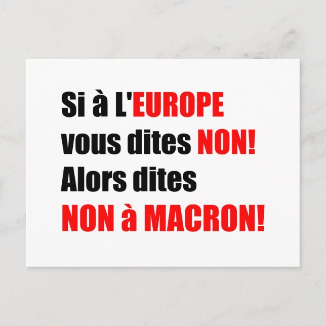 MACRON = Mondialisation - Postcard (Front)