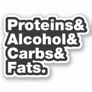 Macronutrients. Proteins & Alcohol & Carbs & Fats.