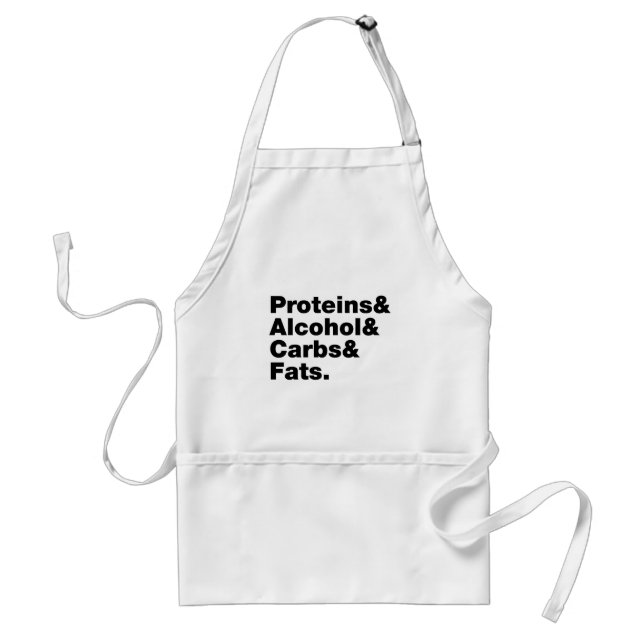 Macronutrients. Proteins & Alcohol & Carbs & Fats. Standard Apron (Front)