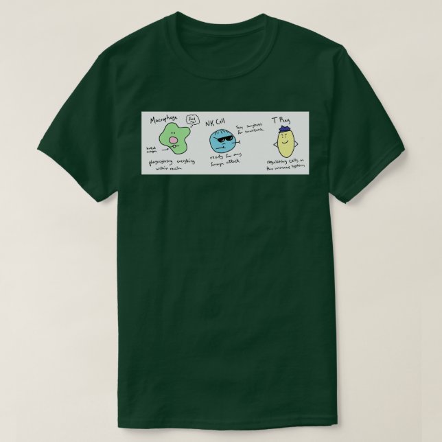 Macrophage NK cell amp T reg T-Shirt (Design Front)